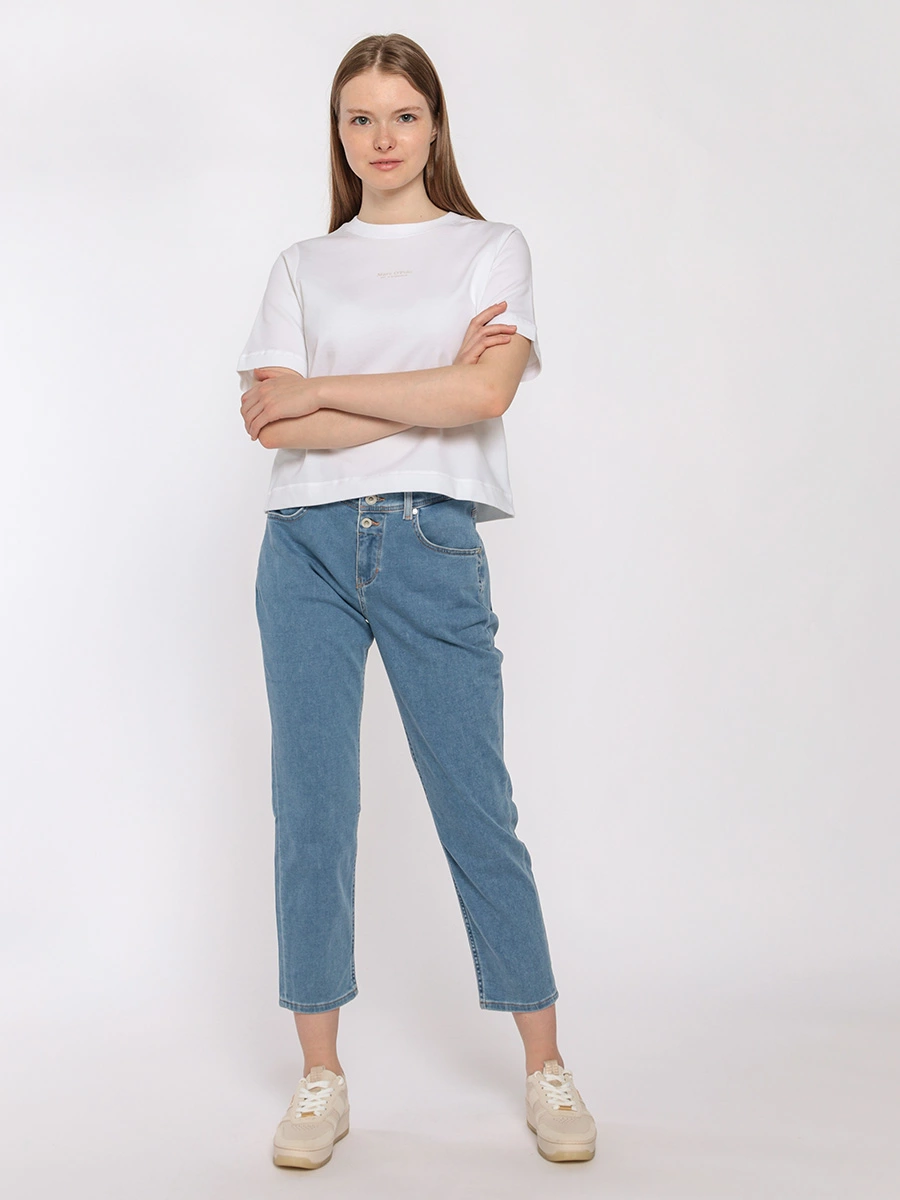 Укороченные джинсы-бойфренды THEDA из смеси органического хлопка